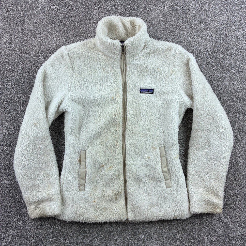 Patagonia Los Gatos Fleece Jacket Women's Medium White Full Zip Fluffy 25211‎